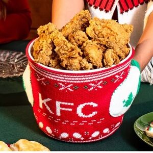 KFC Limited Edition Christmas Chicken Bucket Hugger Ugly Christmas Sweater